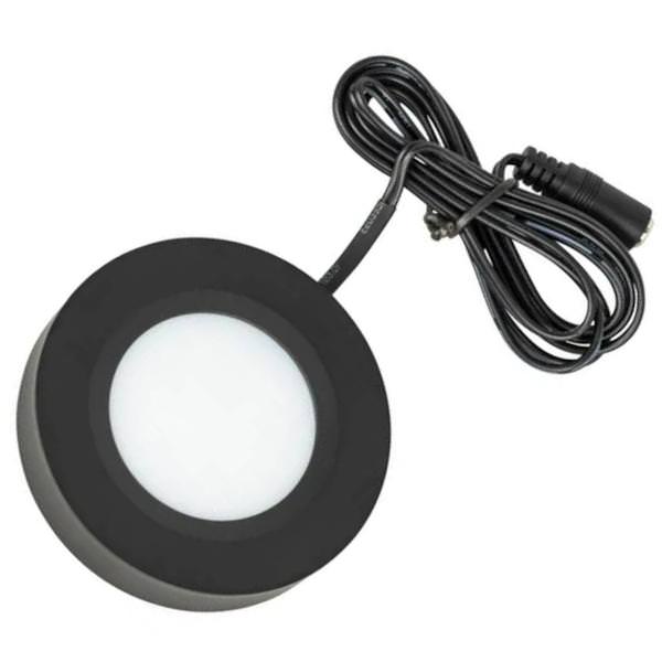 3 watt 12 volt 2700K Black Pearl Series Dimmable Puck Light